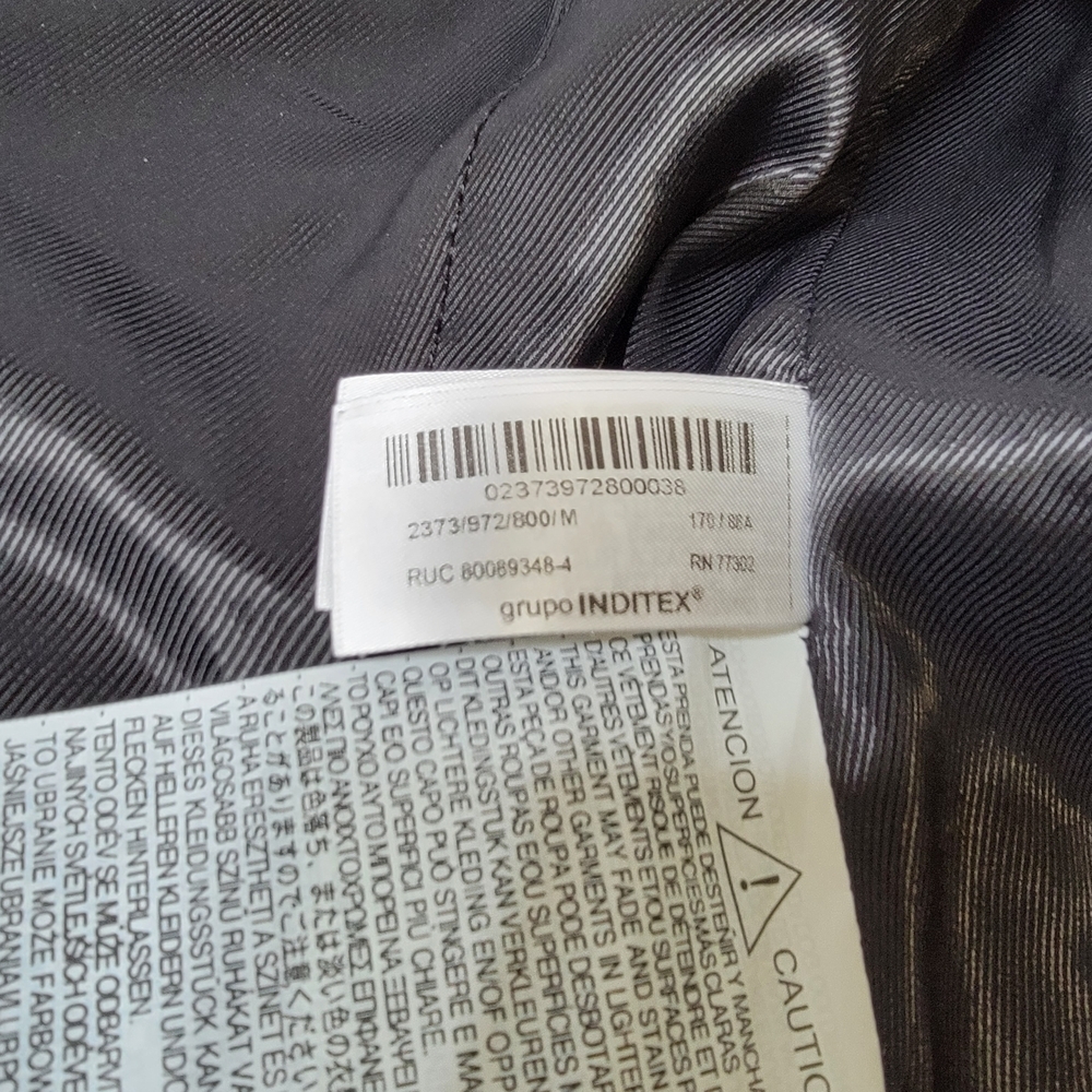 Zara FITTED FAUX LEATHER BLAZER - Picture 5 of 6
